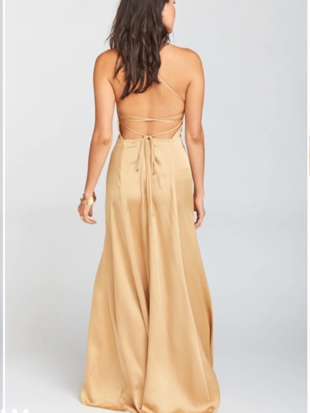 SHOW ME YOUR MUMU True Gold Godshaw Goddess
Maxi Dress Satin size XS - Picture 2 of 7